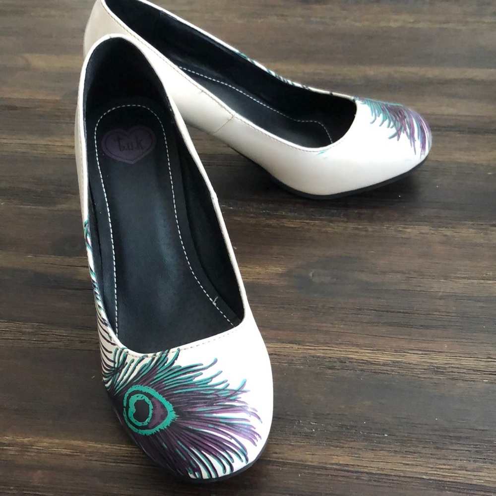 Peacock shoes by Tuk